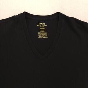 Polo Ralph Lauren Casual V Neck Short Sleeve T Shirt Mens Size Medium M Black